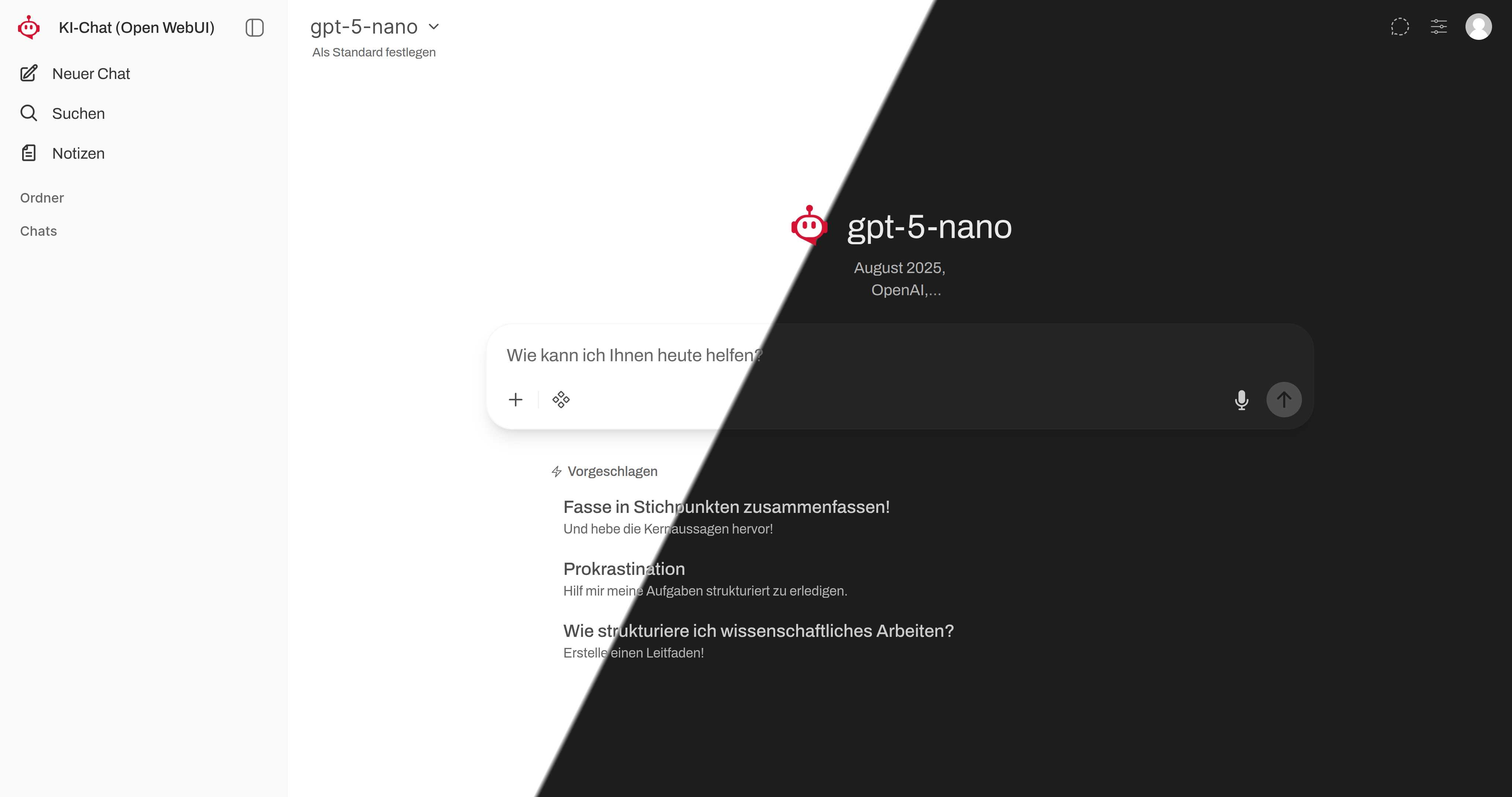 Farbmodus einstellen